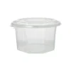 Starpak Verpackungsbecher mit Klappdeckeln, PP 8-eckig 1 l 8,3 cm x 13 cm x 13 cm transparent