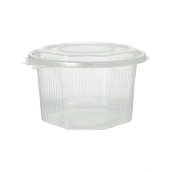 Starpak Verpackungsbecher mit Klappdeckeln, PP 8-eckig 1 l 8,3 cm x 13 cm x 13 cm transparent