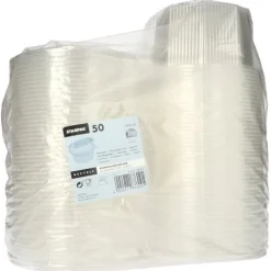 Starpak Verpackungsbecher mit Klappdeckeln, PP 8-eckig 1 l 8,3 cm x 13 cm x 13 cm transparent