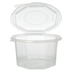 Starpak Verpackungsbecher mit Klappdeckeln, PP 8-eckig 1 l 8,3 cm x 13 cm x 13 cm transparent