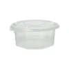 Starpak Verpackungsbecher mit Klappdeckeln, PP 8-eckig 750 ml 6,1 cm x 13 cm x 13 cm transparent