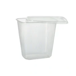 Starpak Verpackungsbecher, PP eckig 500 ml 10,1 cm x 8,1 cm x 10,8 cm transparent