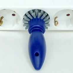 Steckdosenbürste Sauba UNO 90mm blau-grau
