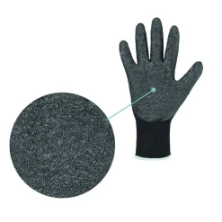 Stronghand Finegrip 0520 Feinstrickhandschuhe mit Latex-Beschichtung schwarz/grau, VE 120 Paar