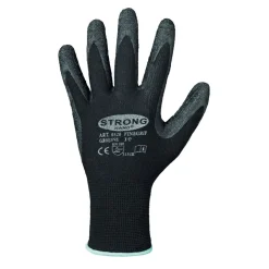 Stronghand Finegrip 0520 Feinstrickhandschuhe mit Latex-Beschichtung schwarz/grau, VE 120 Paar