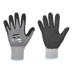 Stronghand Nifoa Flex 0650 Feinstrickhandschuhe mit Nitril-Beschichtung grau/schwarz, VE 144 Paar