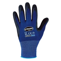 Stronghand Scott 0239 Feinstrickhandschuhe mit Latex-Beschichtung blau/schwarz, VE 120 Paar