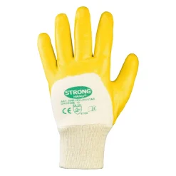 Stronghand Yellowstar 0550 Arbeitshandschuhe mit Nitril-Beschichtung natur/gelb, VE 144 Paar