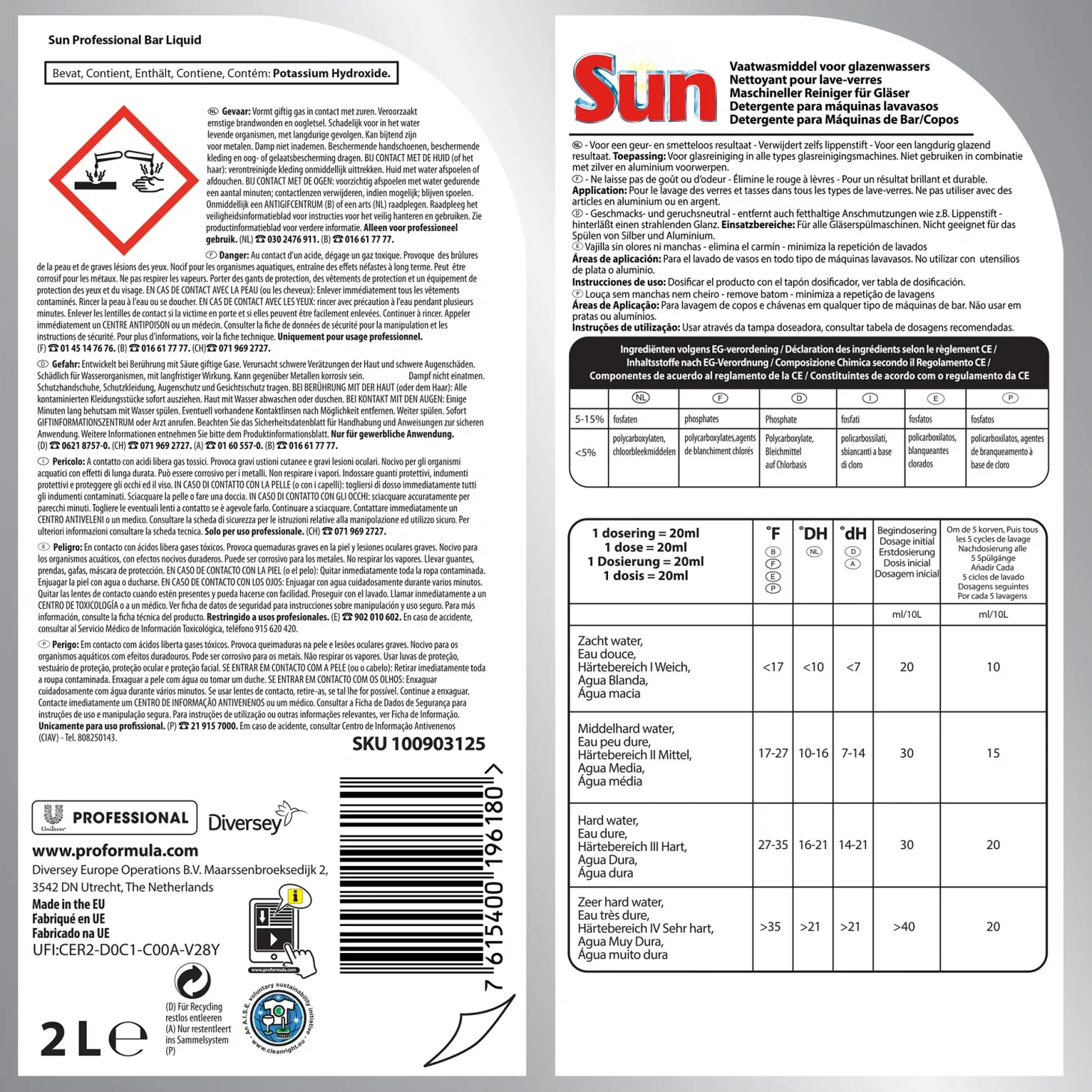 SUN Professional Maschineller Gläserreiniger