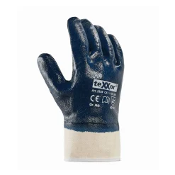 teXXor 2339 Arbeitshandschuhe mit Nitril-Beschichtung beige/blau, VE 144 Paar