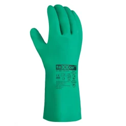 teXXor 2360 Chemikalienschutzhandschuhe mit Nitril-Beschichtung grün, VE 144 Paar