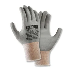 teXXor 2416 Schnittschutzhandschuhe mit Polyurethan-Beschichtung grau, VE 240 Paar