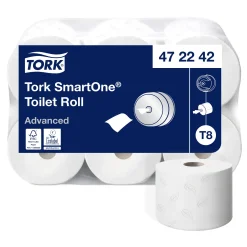 Tork 472242 Advanced SmartOne Toilettenpapier Jumbo Großrolle T8 weiß 2-lagig, 207 m