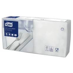 Tork 477414 Advanced Soft Lunchserviette 1/4-Falz, 32,8 x 32,5 cm, 3-lg, weiß