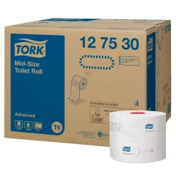 Tork 127530 Advanced Toilettenpapier Midi-Rolle T6 2-lagig 100 Meter