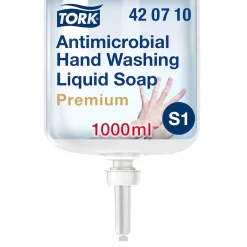 Tork 420710 antimikrobielle Flüssigseife zur Händedekontamination S1 6 x 1000 ml