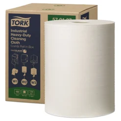 Tork 570137 extra-starke Industrie Reinigungstücher W1, W2, W3, 1-lagig, 60,8 Meter