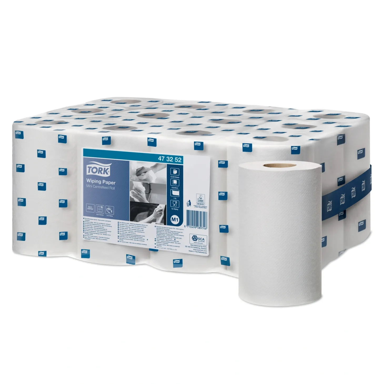 Tork 473252 Mehrzweck-Papierwischtücher M1, 1-lagig, 120 Meter
