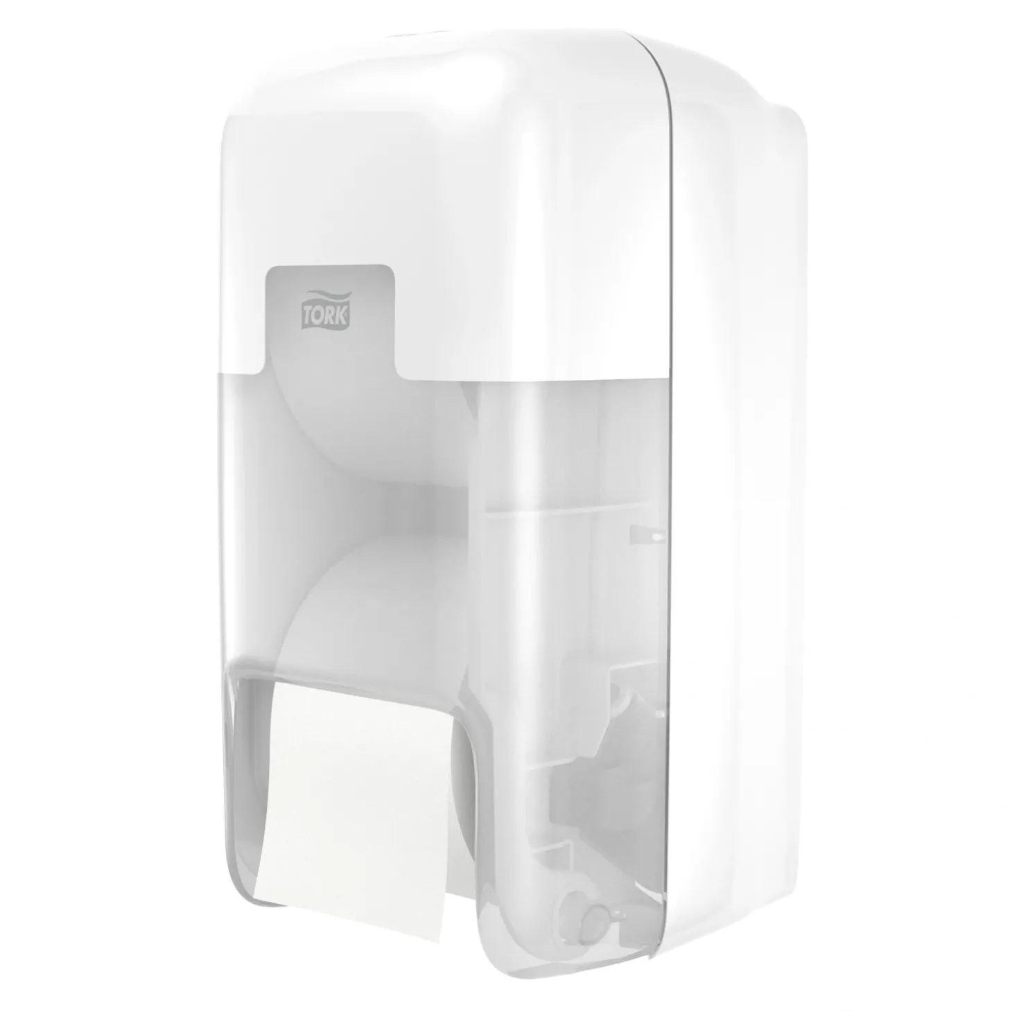 Tork OptiServe Doppelrollenspender für hülsenloses Midi-Toilettenpapier T7 vertikal