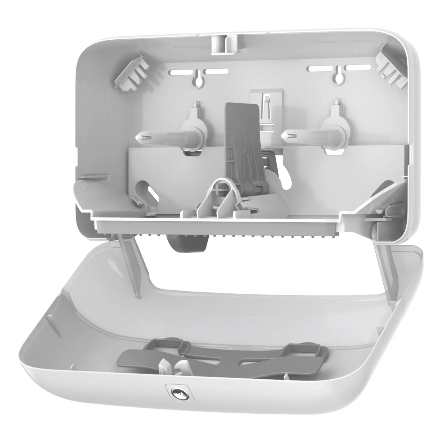 Tork OptiServe Doppelrollenspender für hülsenloses Midi-Toilettenpapier T7 horizontal