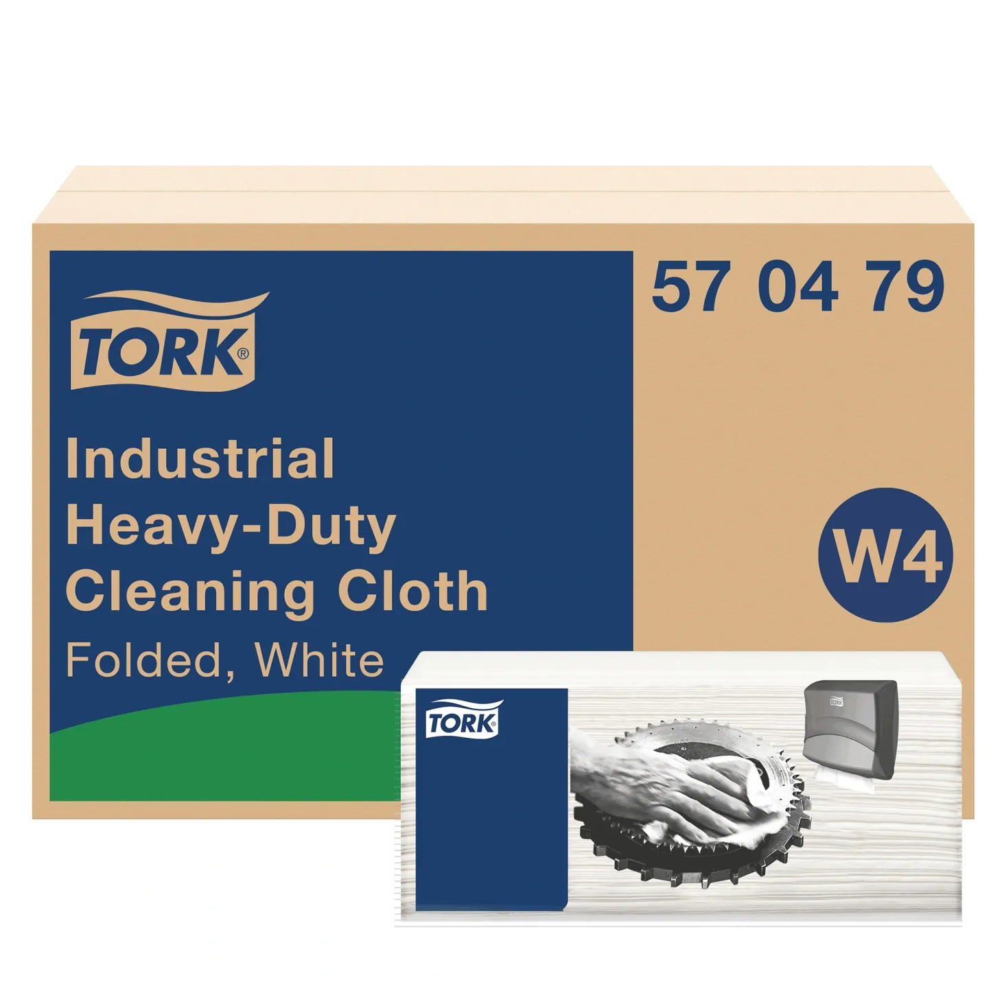 Tork 570479 Premium extra-starke Industrie Reinigungstücher W4 weiß 1-lagig, 35,5 x 41,5 cm, 240 Tücher