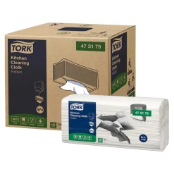 Tork 473179 Premium Küchen Reinigungstücher W4 weiß 1-lagig, 35,5 x 41,5 cm, 300 Tücher