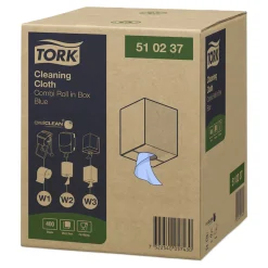 Tork 510237 Premium Reinigungstücher W1/W2/W3 blau, 1-lagig, 152 Meter