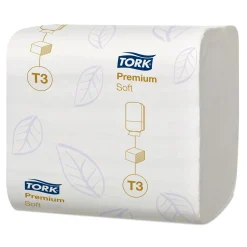 Tork 114273 Premium Weiches Toilettenpapier Einzelblatt T3 2-lagig