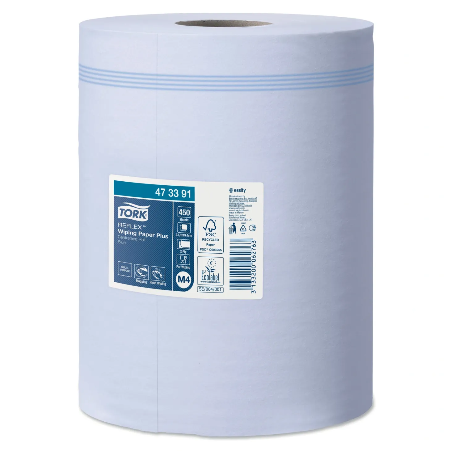 Tork 473391 Reflex Advanced starke Mehrzweck-Papierwischtücher M4, 2-lagig, 150,8 Meter