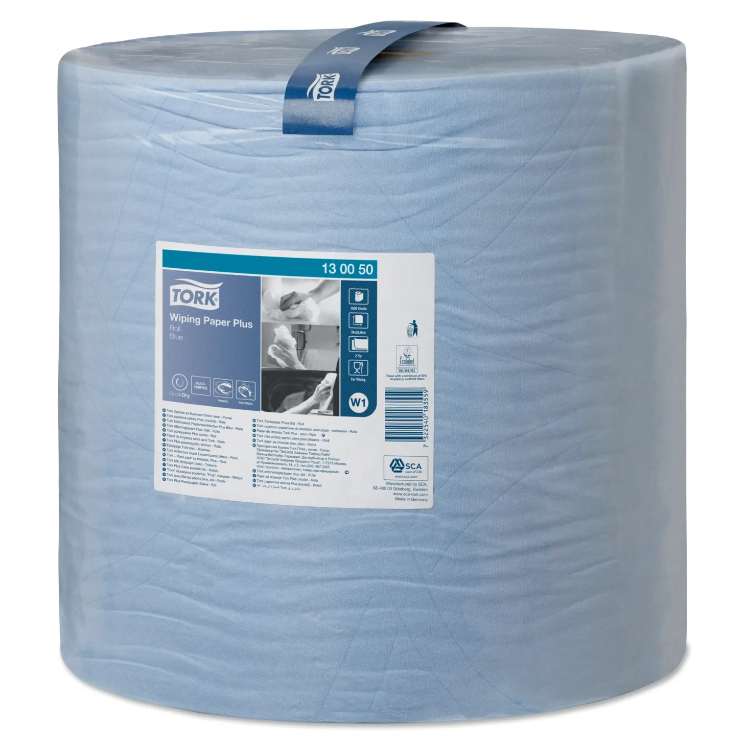 Tork 130050 Starke Mehrzweck-Papierwischtücher W1, 2-lagig, 510 Meter
