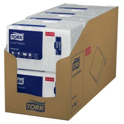 Tork 509300 Universal Lunchserviette 1/4-Falz, 32,5 x 32,5 cm, 1-lg, weiß