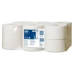 Tork 110163 Universal Mini Jumbo Toilettenpapier Großrolle T2 weiß 1-lagig, 1200 Blatt