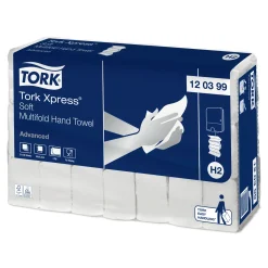 Tork 120399 Xpress Advanced Papierhandtücher Recycling Multifold H2 21 x 34 cm, 2-lagig, weiß