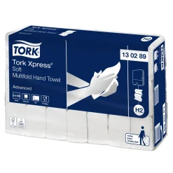 Tork 130289 Xpress Advanced weiche Papierhandtücher Multifold Interfold H2 21,3 x 24 cm, 2-lagig, weiß