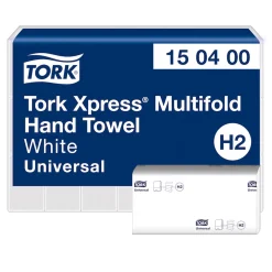 Tork 150400 Xpress Universal Handtücher Multifold Z-Falz H2 24 x 21,3 cm, 2-lagig, weiß