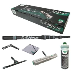 Unger ErgoTec Ninja 6in1 Carbon-Stangen-Glasreinigungsset, 6-teilig