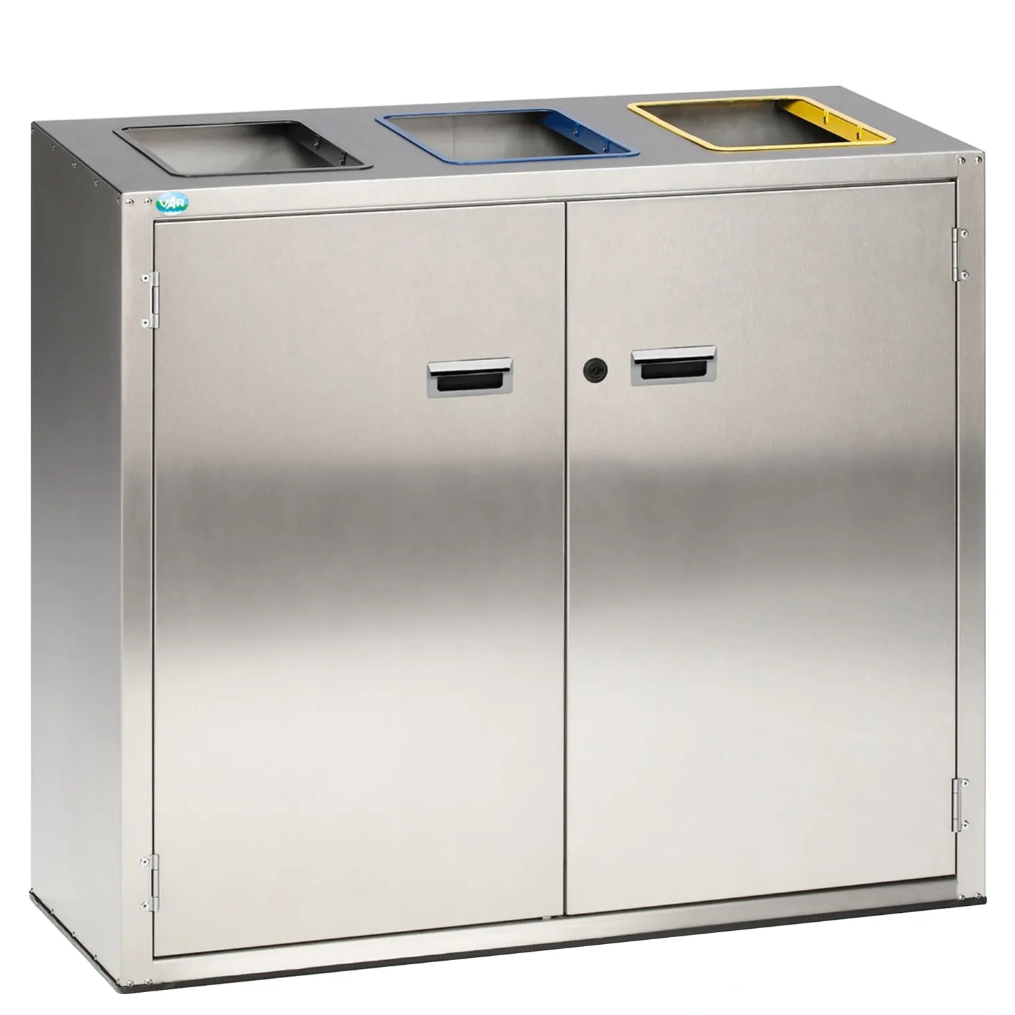 VAR Wertstoffsortiersystem 3x90 Liter Edelstahl