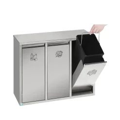 VAR Wertstoffsortiersystem 3x7 Liter Edelstahl