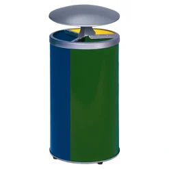 VAR Wertstoffstation 3-fach, mit Dach, 3 x 30 Liter
