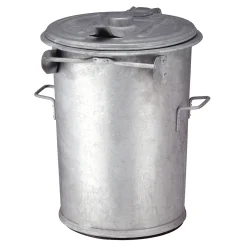 Vepa Bins Abfallbehälter stahlverzinkt 90 Liter mit Klappdeckel