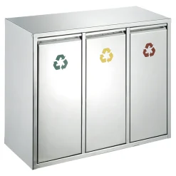 Vepa Bins Wertstoff-Sortieranlage 3x15 Liter Edelstahl