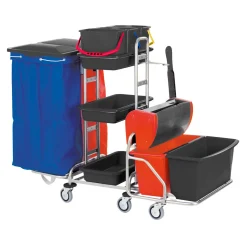 Vermop Variant Twixter-Press Reinigungswagen Edelstahl