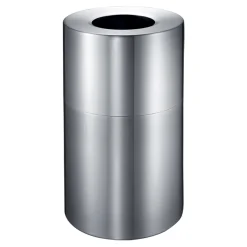 V-Part Großvolumiger Abfalleimer Aluminium offen 130 Liter