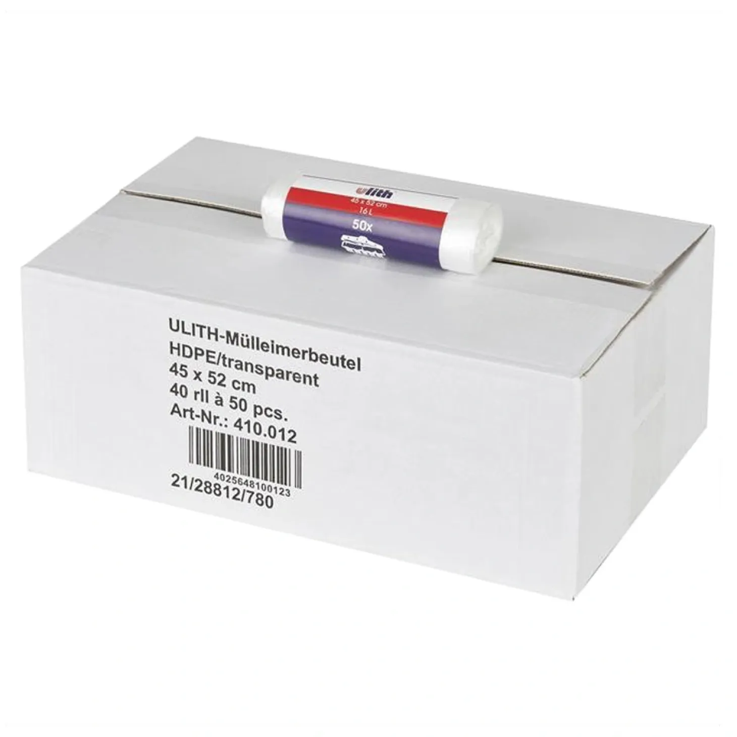 WBV Ulith Mülleimerbeutel 16 Liter, transparent, 5,5 my