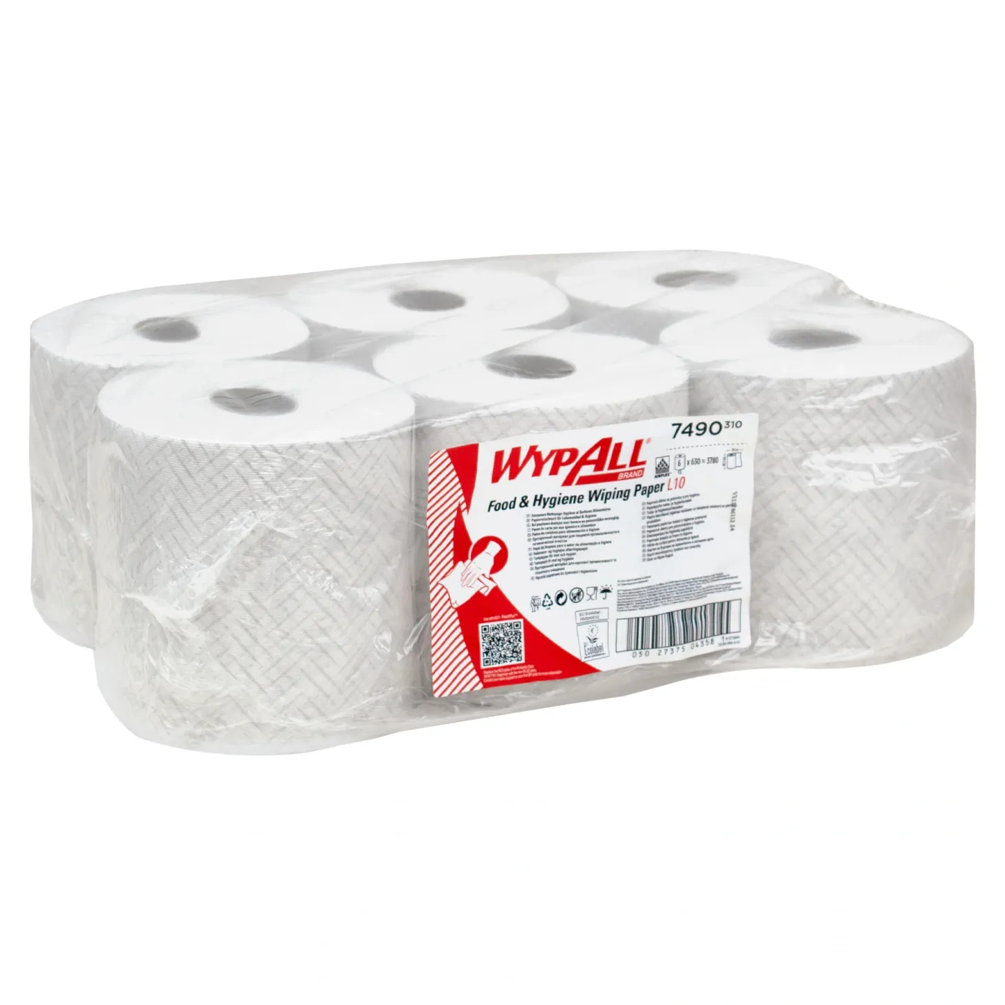 WypAll 7490 General Clean Wischtücher L10 Zentralentnahme 1-lagig, 18,3 cm breit, 6 x 630 Tücher
