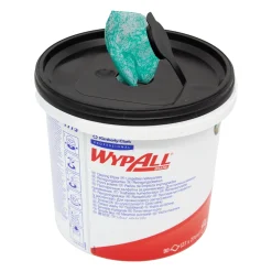 WypAll 7775 Reinigungstücher grün im Spendereimer, 27 x 27 cm, 540 Tücher