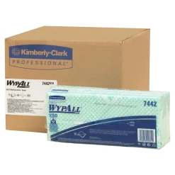 WypAll 7442 Wischtücher X50 Interfold grün, 1-lagig, 41,80 x 24,70 cm, 300 Tücher